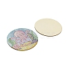 DIY Marine Animal Theme Diamond Painting Round Wood Cup Mat Kits LS-DIY-H163-06-4