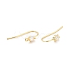 Brass Micro Pave Clear Cubic Zirconia Earring Hooks KK-G419-02G-2