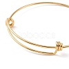 201 Stainless Steel Wire Wrap Extensible Bangle for Women BJEW-P285-04G-3