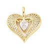 Brass Micro Pave Cubic Zirconia Pendants KK-S510-32G-02-1