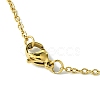 Heart Glass Pendant Necklaces NJEW-K117-01G-5