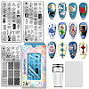 Stainless Steel DIY Nail Art Templates MRMJ-WH0092-226-1