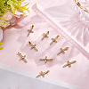 10Pcs Brass Micro Pave Cubic Zirconia Pendants KK-BBC0019-82-4