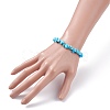 Synthetic Turquoise Chips Beads Stretch Bracelet for Women BJEW-AL00003-12-3