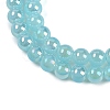 Baking Paint Electroplate Glass Beads Strands GLAA-G120-01J-3