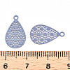Spray Painted 430 Stainless Steel Filigree Pendants STAS-WH0047-78A-3