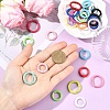 20Pcs Spray Painted Alloy Spring Gate Rings FIND-YW0017-97-4