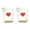 Rack Plating Alloy Enamel Pendants PALLOY-N172-009-2