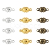 12 Sets 3 Colors Brass Magnetic Clasps KK-FS0001-55B-1