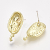 Alloy Stud Earring Findings PALLOY-T056-126-2