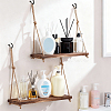 4Pcs Rectangle Wooden Hanging Stands for Plants ODIS-WA0001-15-6