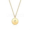 Brass Initial Pendant Necklace NJEW-BB35341-K-1