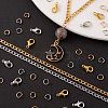 DIY 1.8m 2 Colors Vacuum Plated 304 Stainless Steel Twisted Chain Curb Chains Necklace Making Kits DIY-FS0001-25-5