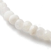 Faceted Rondelle Natural Rainbow Moonstone Beads Stretch Bracelets BJEW-JB06383-06-4