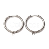 201 Stainless Steel Hoop Earring Findings STAS-D379-05A-P-1