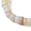 Rondelle Natural Freshwater Shell Beaded Stretch Bracelets for Women BJEW-JB10911-3