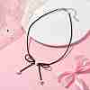 Glass Seed Pendant Necklaces for Women NJEW-MZ00031-01-2
