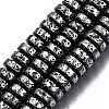 Electroplated Natural Lava Rock Beads Strands G-T114-67-2