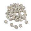 Sparkle Glass Rhinestone Round Beads OACR-S048-01C-2