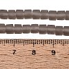 Transparent Frosted Glass Beads Strands GLAA-N072-01A-A18-4
