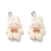 Resin Pendants X-RESI-G026-12B-2