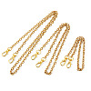6Pcs 3 Style 304 Stainless Steel Cable Chain Purse Chains AJEW-TA00049-2