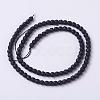 Synthetic Black Stone Beads Strands G-C059-4mm-1-2