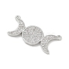 Brass Micro Pave Clear Cubic Zirconia Pendants KK-A300-10A-P-2
