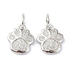 Brass Micro Pave Cubic Zirconia Charms LS-ZIRC-C022-22P-1
