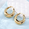 PVD Vacuum Plating 304 Stainless Steel Chunky Hoop Earrings for Women X-EJEW-F280-06C-G-1