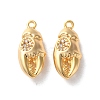 Brass Micro Pave Clear Cubic Zirconia Pendants KK-L221-004G-1