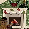 Christmas Fireplace Carbon Steel Cutting Dies Stencils DIY-P076-05-1