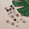 16sets 4 Styles Iron Button Pins for Jeans PALLOY-KS0001-07-13