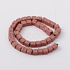 Synthetic Lava Rock Bead Strands G-N0104-8mm-19-2