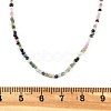 Natural Multicolor Tourmaline Beaded Necklaces NJEW-JN02492-08-4