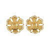 304 Stainless Steel Flower Stud Earrings for Women SA-OY003-35G-1