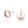 304 Stainless Steel Stud Earring Settings LS-STAS-K131-B-01RG-2