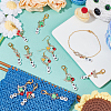 Alloy Enamel Ladybird Theme Pendant Locking Stitch Markers HJEW-AB00087-5