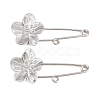 Peach Blossom 304 Stainless Steel Safety Pins Brooch Findings SA-CBA098D-14B-P01-1