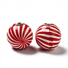 Christmas Theme Printed Natural Wooden Beads WOOD-L020-A03-2