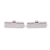 Tarnish Resistant 304 Stainless Steel Ribbon Crimp Ends STAS-P249-29B-P-1
