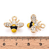 Alloy Rhinestone and Enamel Pendants PALLOY-T092-41G-04-3