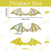 Demon Wing Rainbow Iridescent PU Leather Ornament Accessories DIY-WH0308-457B-2