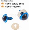 Craft Plastic Doll Eyes DIY-PH0019-90-3