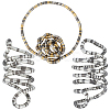 3Pcs 3 Colors 6MM Zinc Alloy Round Snake Chain Necklaces for Women NJEW-SC0001-66-1