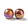 UV Plating Rainbow Iridescent Acrylic Beads PACR-H003-01-2