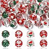 Christmas Transparent Glass Enamel Beads GLAA-YW0005-06A-01-2
