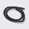 Natural Black Onyx Beads Strands G-G591-6mm-06-2