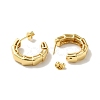 Rack Plating Brass Rectangle Wrap Stud Earrings EJEW-I268-01G-2