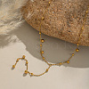 European Stainless Steel Round Bead Tassel Y Chain Necklaces for Women BF6806-2